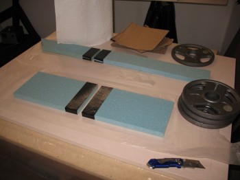 Prepping spare foam fuselage repair inserts for micro