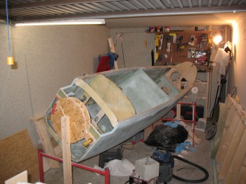 Sanding Interior Fuselage (hard bank! :)