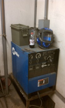 Industrial-sized TIG welder at class