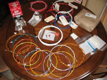Tefzel electrical wire & B&C 90 deg oil filter
