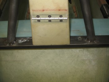 Roll bar tack welded to cross bar
