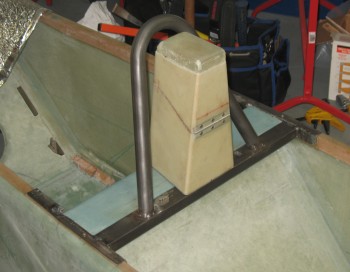 View of tack welded roll bar