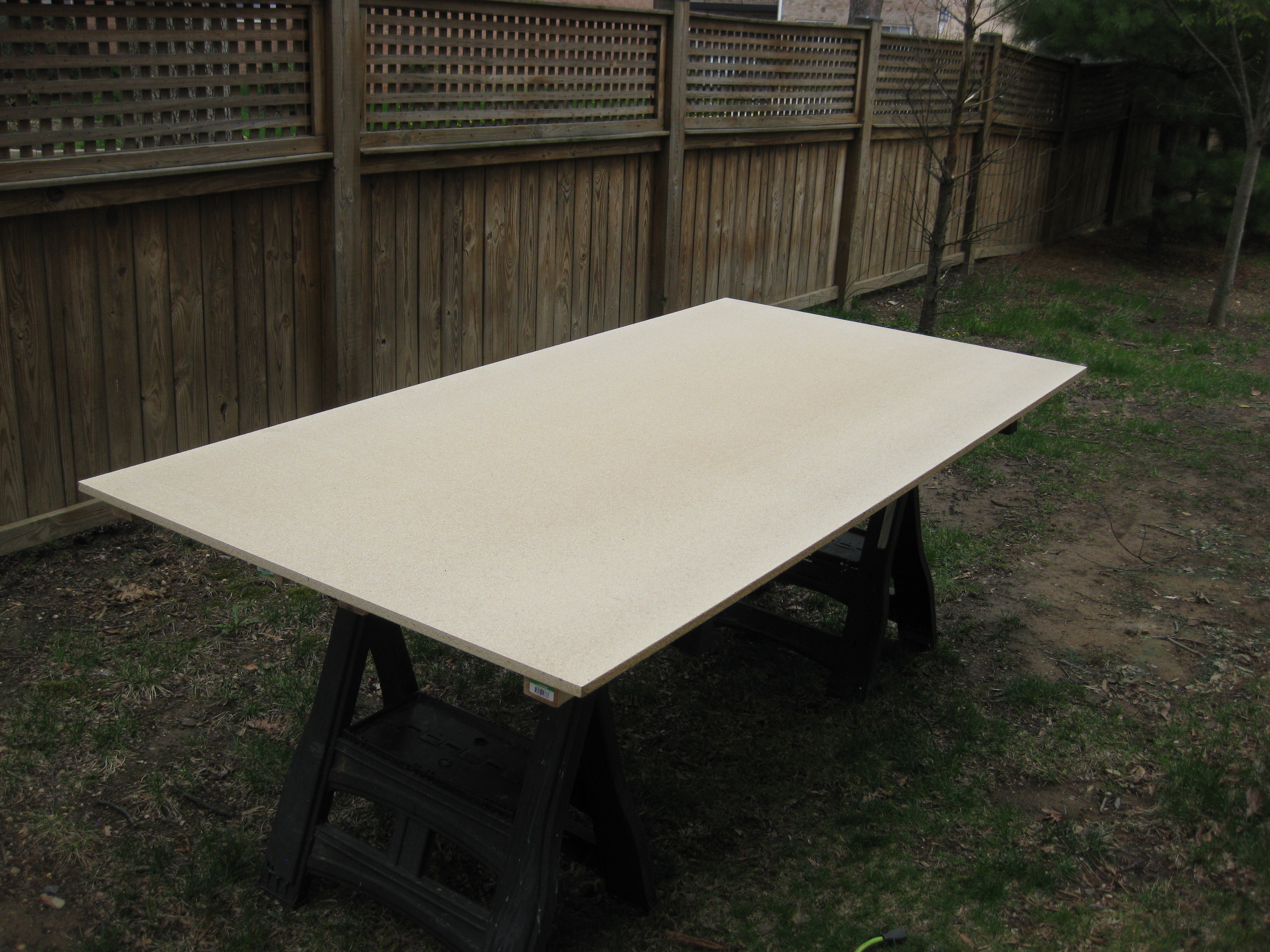 Prep for cutting particle board A Long EZ Push