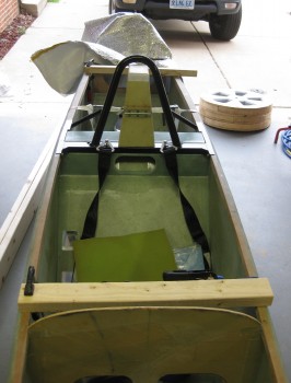 Canopy supports clamped in place