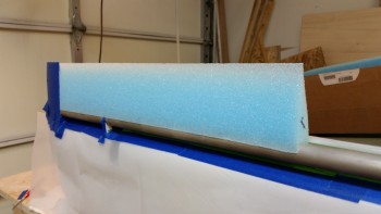 Test fit of smaller foam core piece
