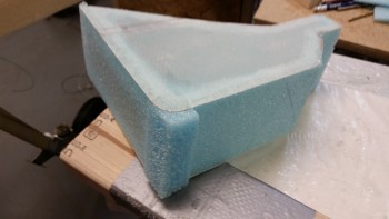 Center foam pieces 5-min glue in