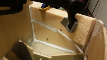 Mounting left nose battery compartment sidewall