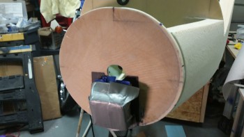 Landing light taped up - outer layer