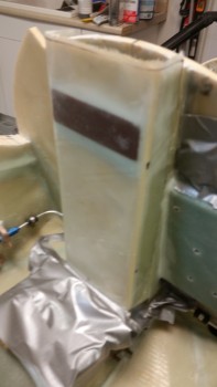 F4.1 layup with prepreg plastic in place