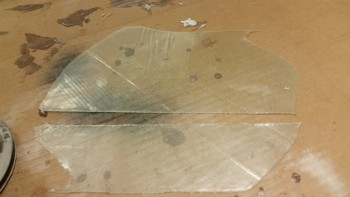 Plastic removed from oops glass
