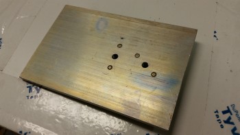 Nutplates installed on skid plate (I know!)