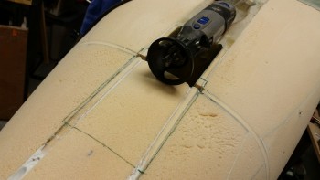 Prepped to Dremel out skid plate foam