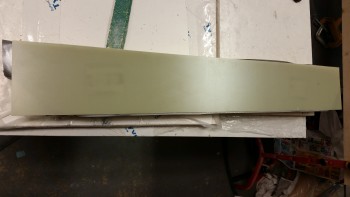 Strut fairing taped to glassing board