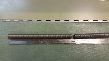 Stainless steel spring cut at 6.4"