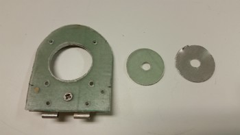 Lens hole drilled through taxi light bracket door