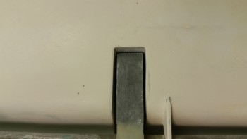 Left outboard elevator trough sanded