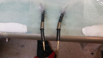 Terminating canard antenna leads