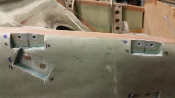 Lower right side bolt holes drilled