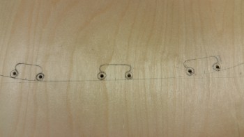 Starter holes drilled