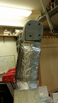 Fiberfrax covered with foil tape