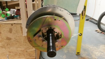 Left brake rotor & assembly installed