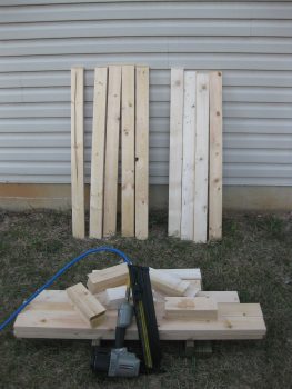 Wing install sawhorse parts