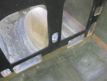 Foam edges on lower panel holes