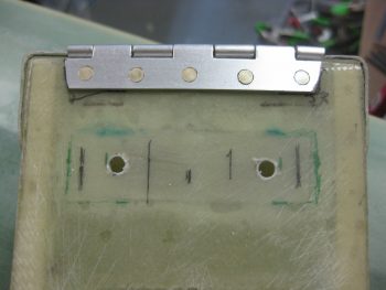 Tool Box upper mounting holes drilled