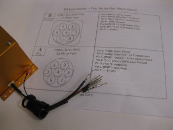 Trio pitch servo - AMP pins installed