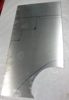 Triparagon aft edge cut from 6061T6 plate
