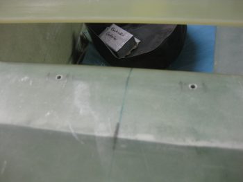 GIB mount holes drilled out on CS spar top