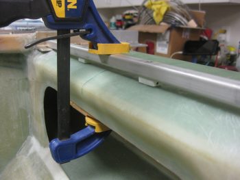 G10 seatbelt bar supports clamped in place