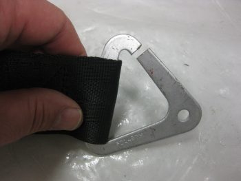 Seatbelt strap brackets cut
