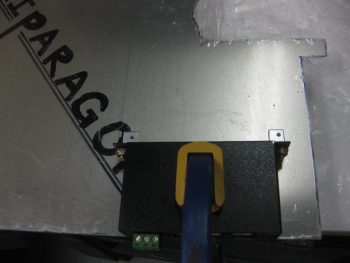 Mounting 4-port USB hub to angle brackets