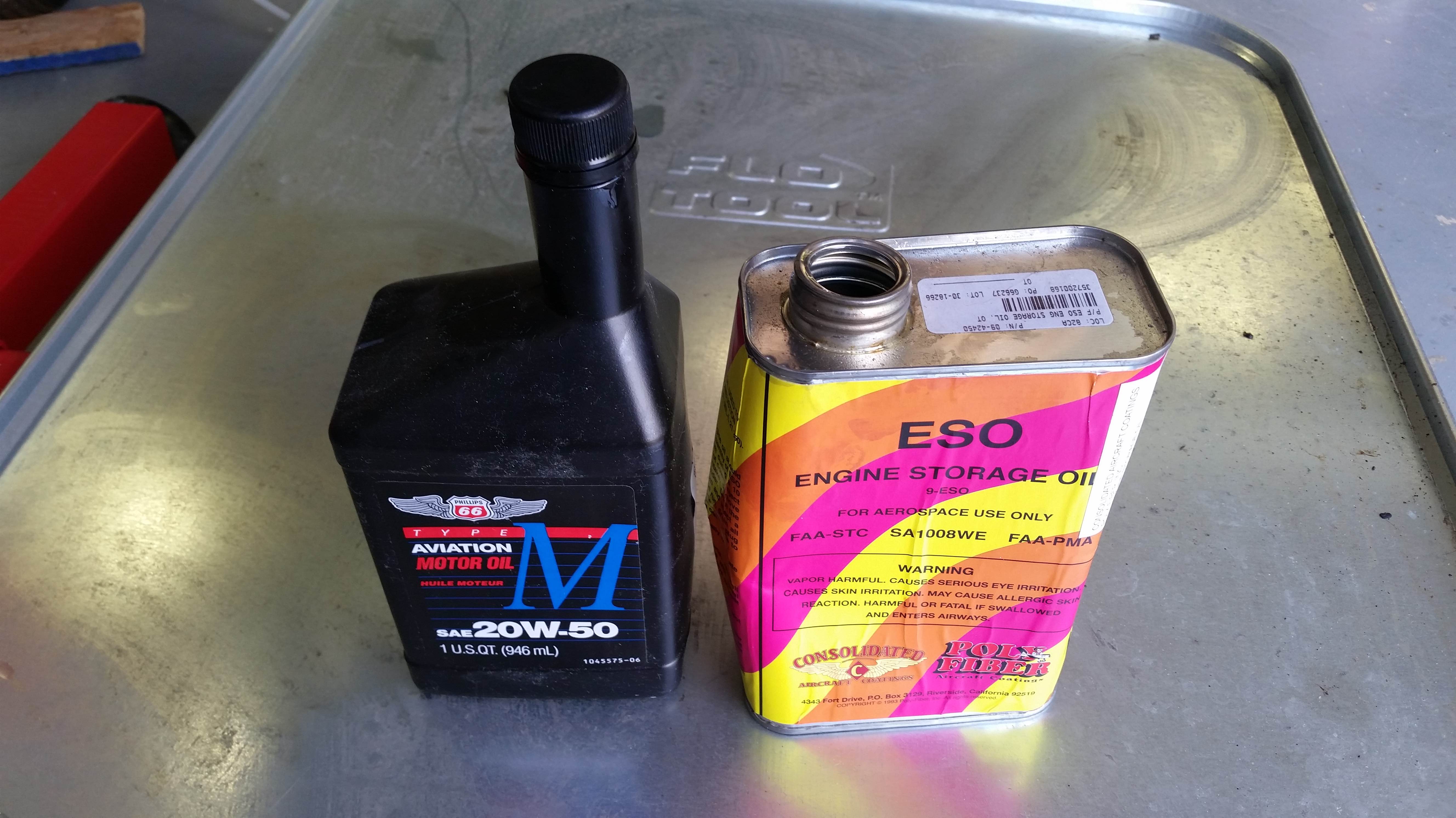 Engine preservation/storage oil & crankcase oil A Long EZ Push