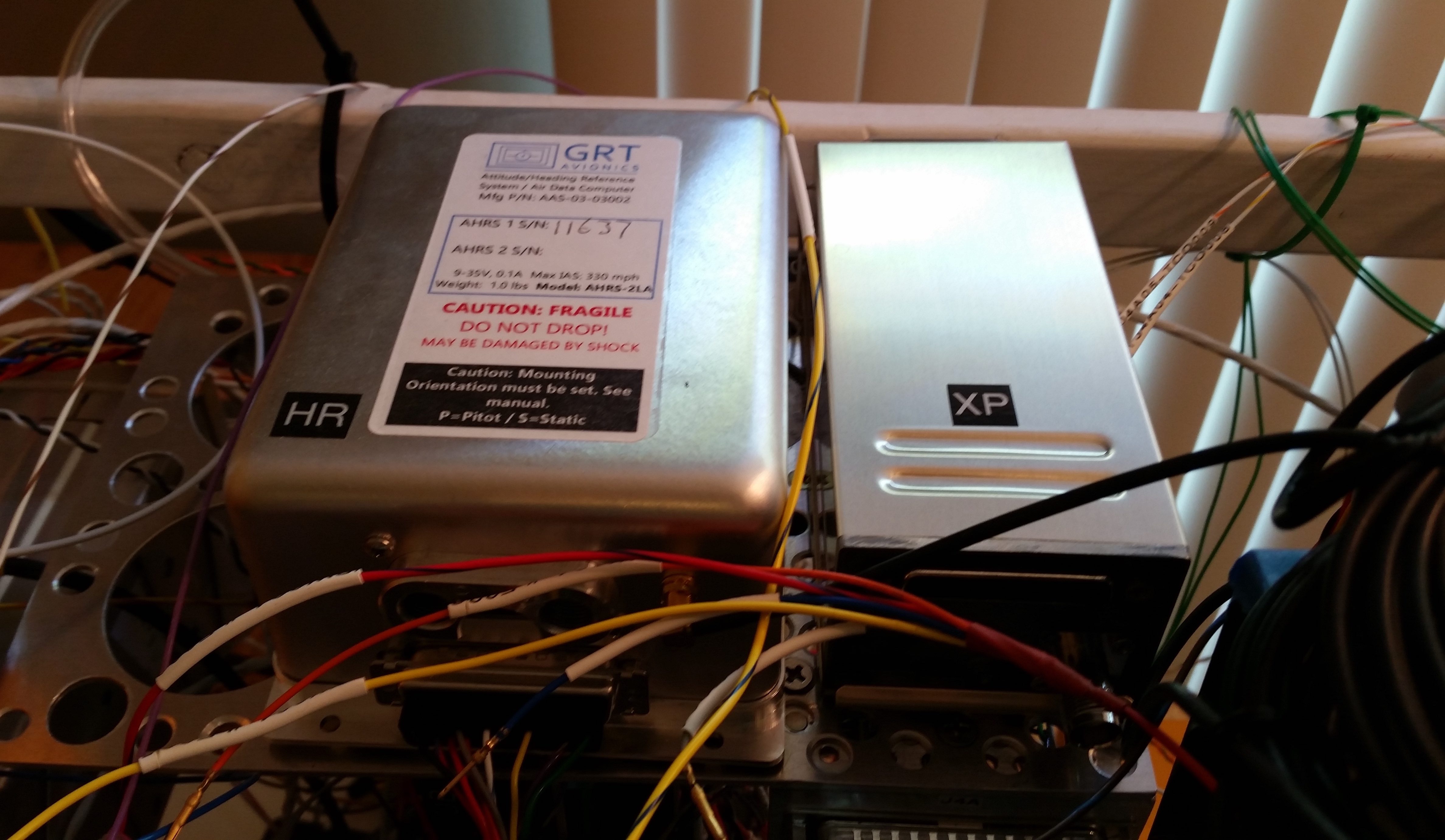 Trig TT22 ModeS Transponder labeled & set in place A Long EZ Push