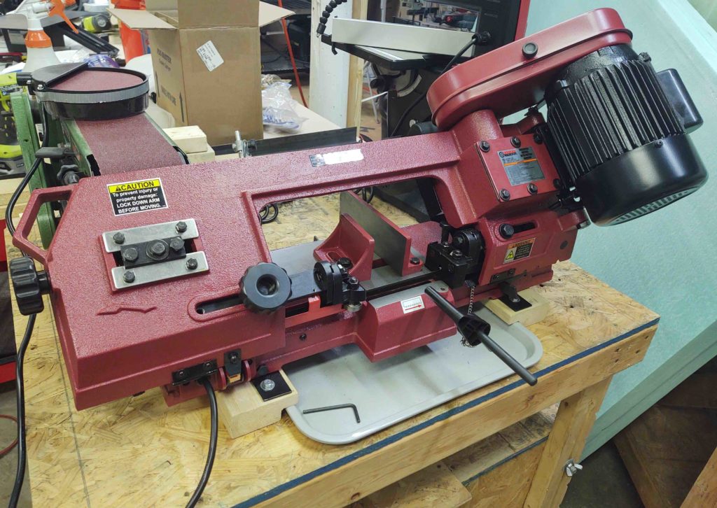 Harbor Freight Horizontal Band Saw mounted A Long EZ Push